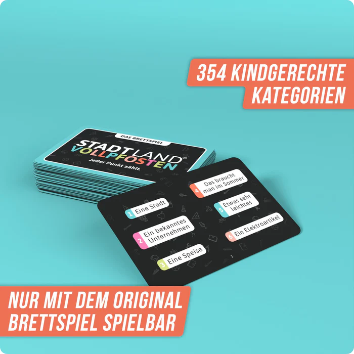 Stadt Land Vollpfosten Junior Erweiterung für das Brettspiel