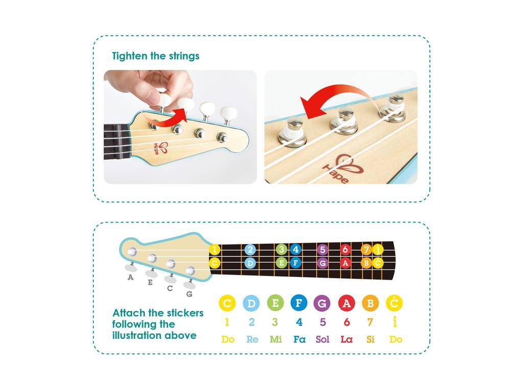 Rock'n Roll Lern-Ukulele von Hape E0626