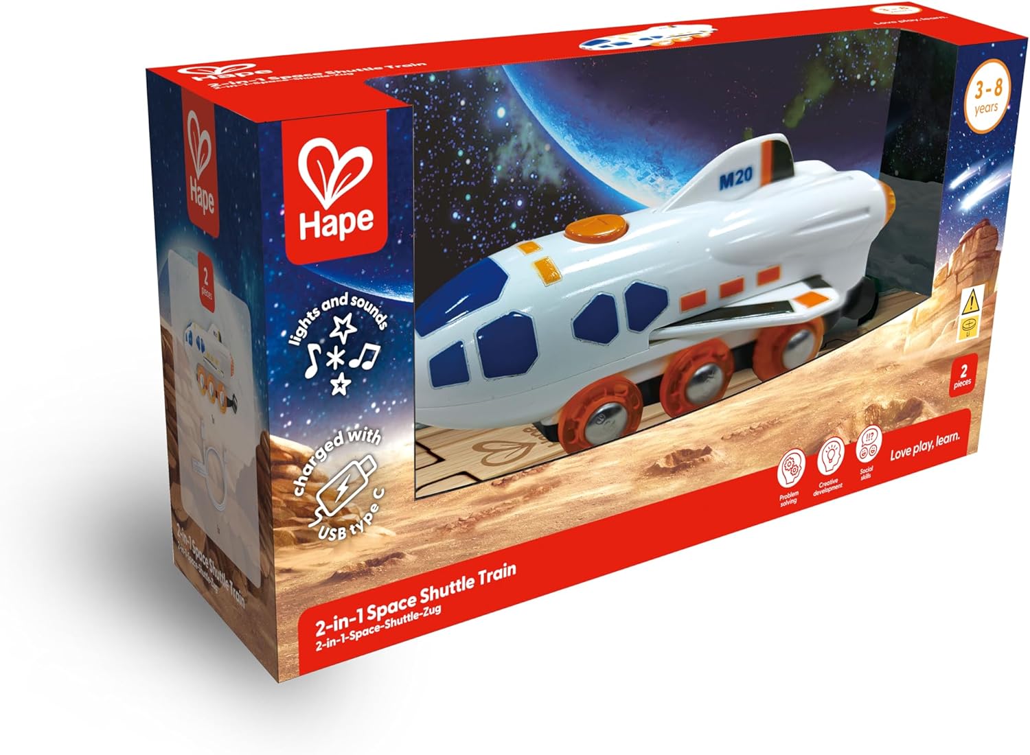 2-in-1-Shuttle-Zug von Hape