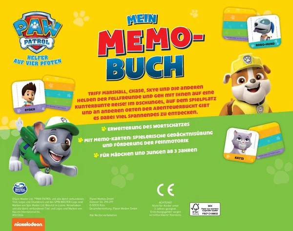 Mein Memo-Buch Paw Patrol
