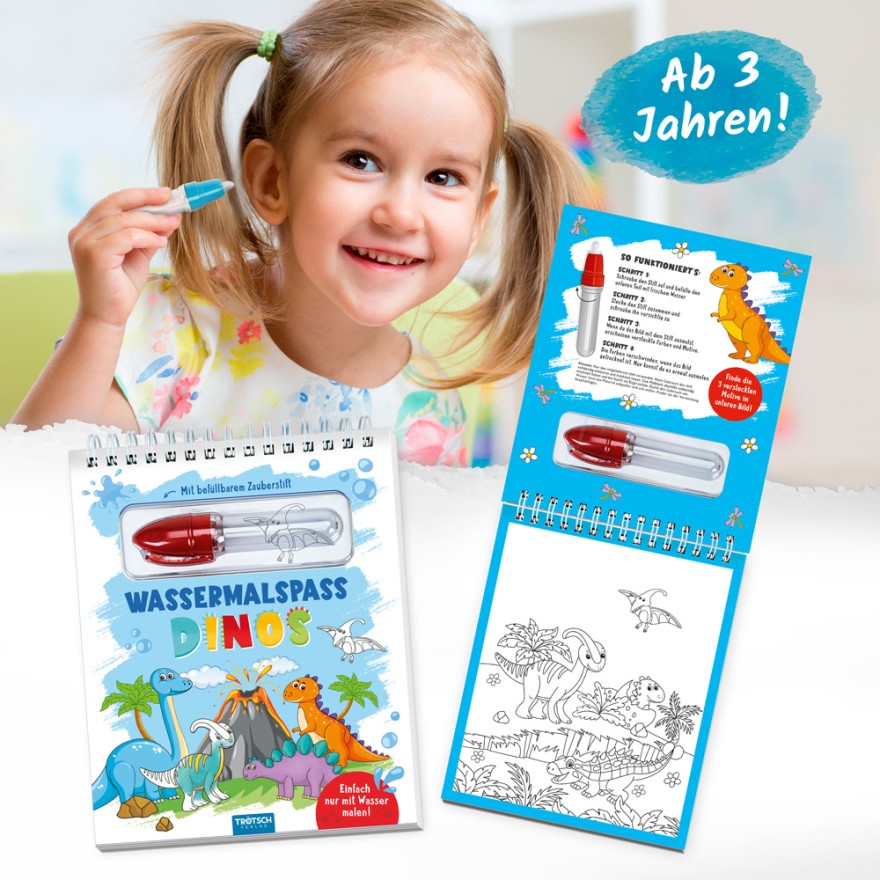 Trötsch Wassermalspaß mit Zauberstift Dinosaurier B20100N