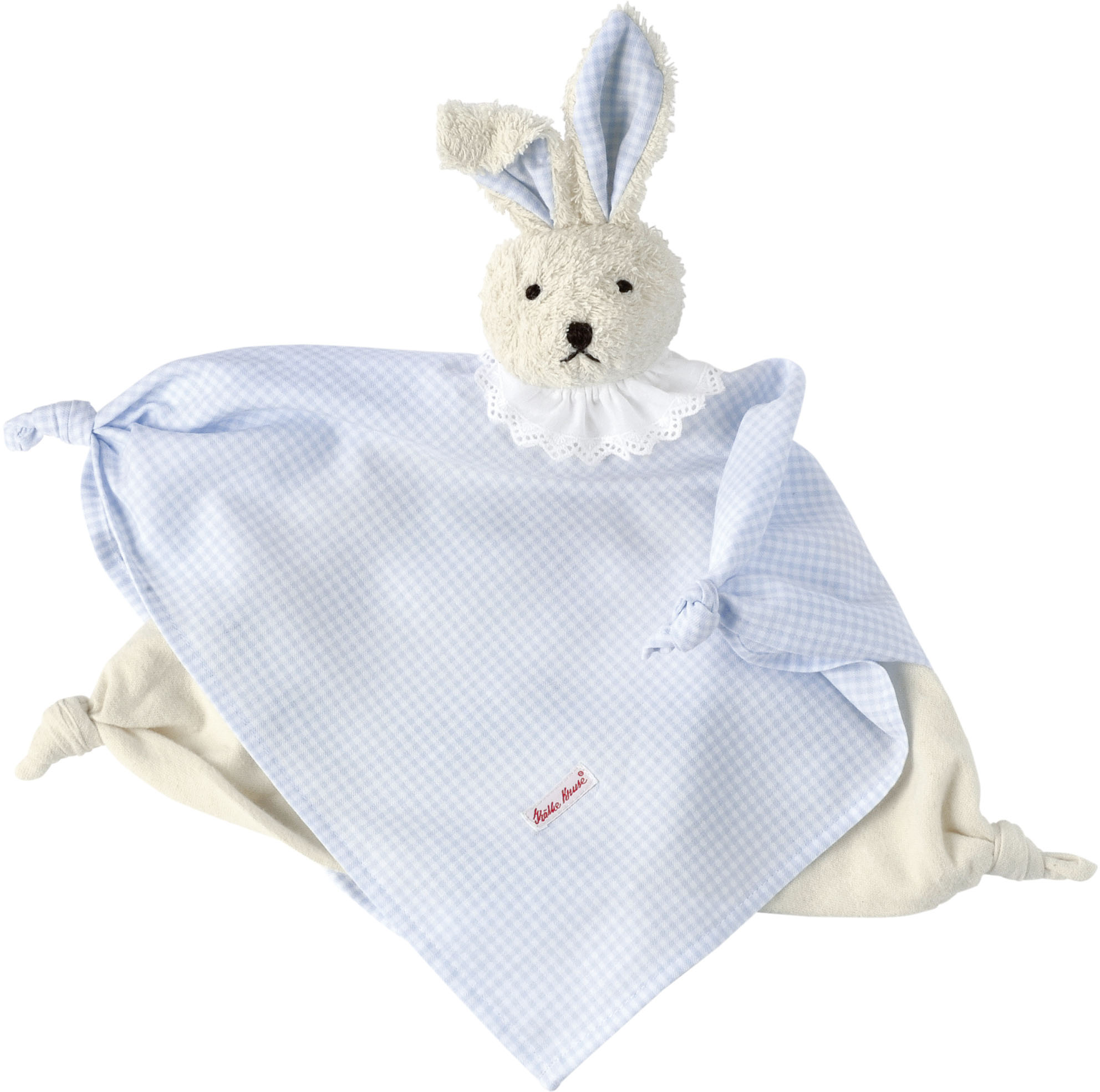 Schmusetuch Hase Vichy hellblau von Käthe Kruse
