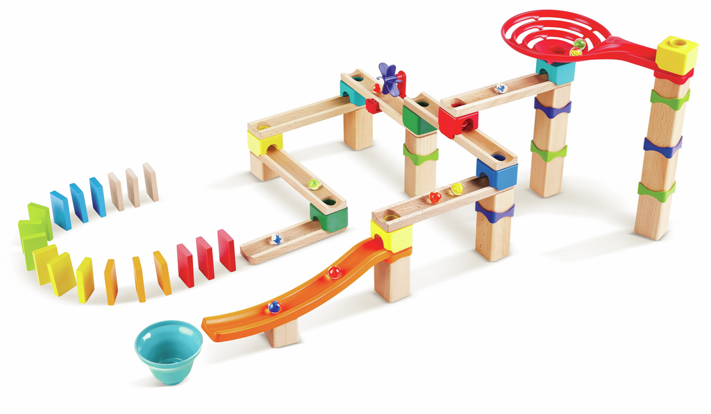 Rasante Murmelbahn mit Domino v. Hape E1101