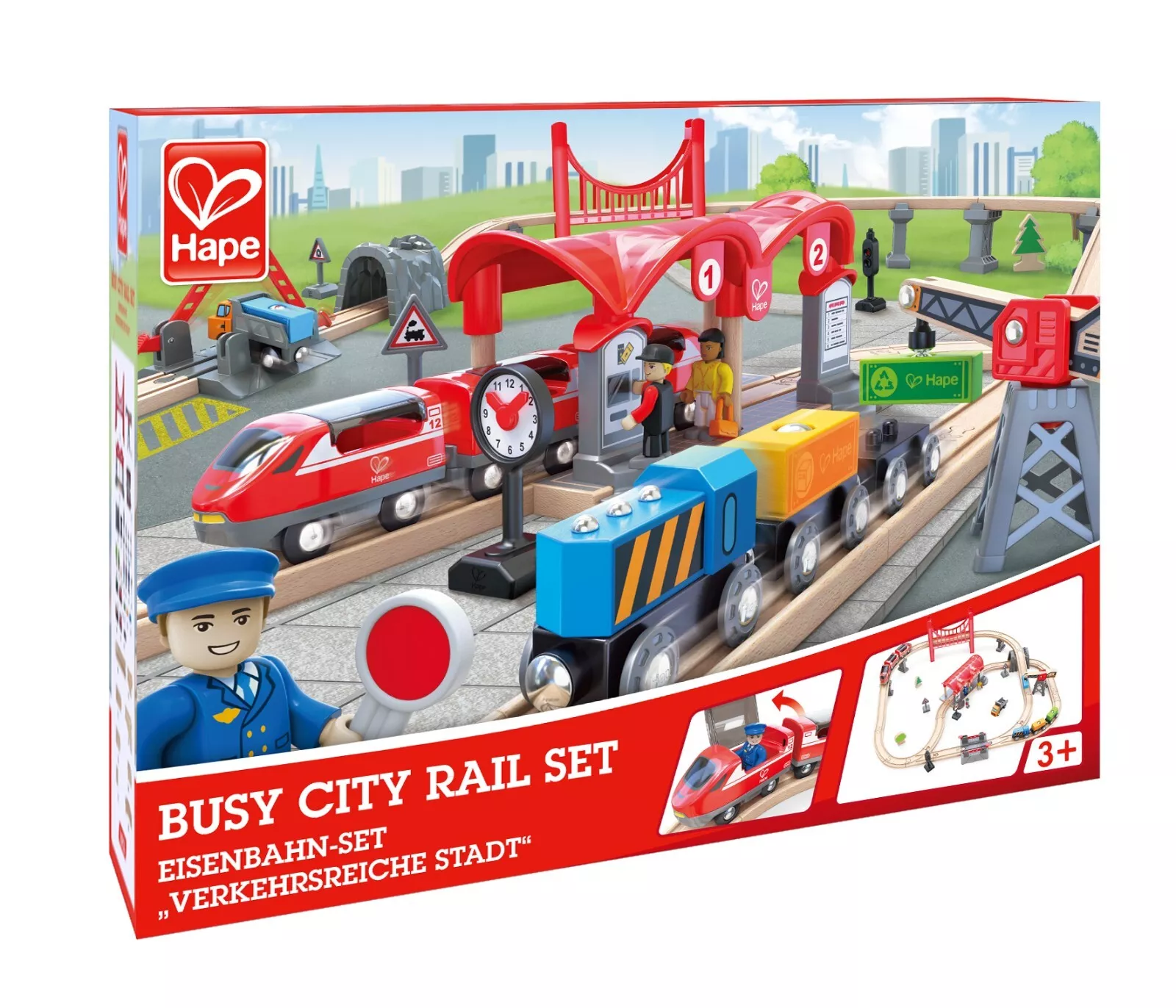 Eisenbahn-Set "Verkehrsreiche Stadt" E3730 v. Hape